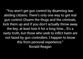Reagan Quote – Real Gun Control: Disarm the Thugs