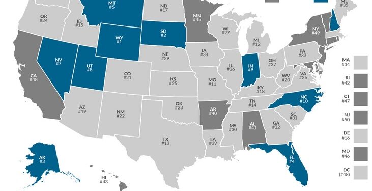 The States With the Best (and Worst) Business Tax Climate