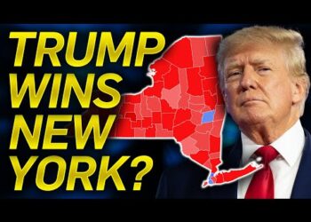TRUMP SURGES IN NEW YORK, TIES HARRIS IN NEW POLL (Map Projection)