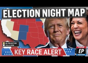 TRUMP vs HARRIS | 2024 Election Night: Hour-by-Hour Map Projection