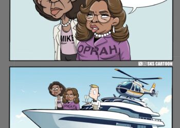RT by @skscartoon: Inspired by #Oprah and #MichelleObama in the DNC