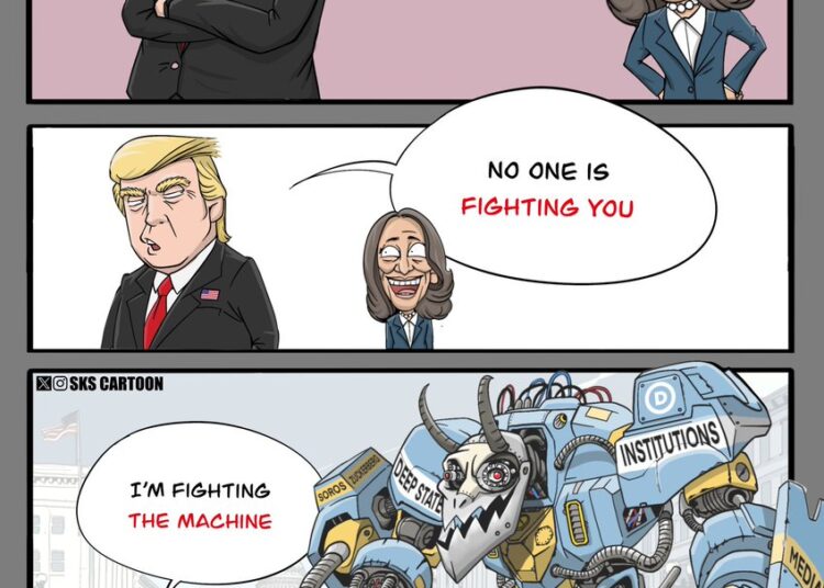 To be honest, I’m not quite confident about tonight’s debate.  First, we can expect that ABC has fully leaked the questions to the Harris team, and she has been practicing for weeks based on that information.  I think Harris won’t be terrible; in fact, she usually performs well in a controlled, scripted environment.  Also, I think the hosts on ABC will constantly interrupt Trump in the form of ‘fact checking’ while allowing Harris to spill lies with impunity.  In the end, we need to remember that Tump isn’t fighting Kamala or any other individual, he’s fighting the Machine.