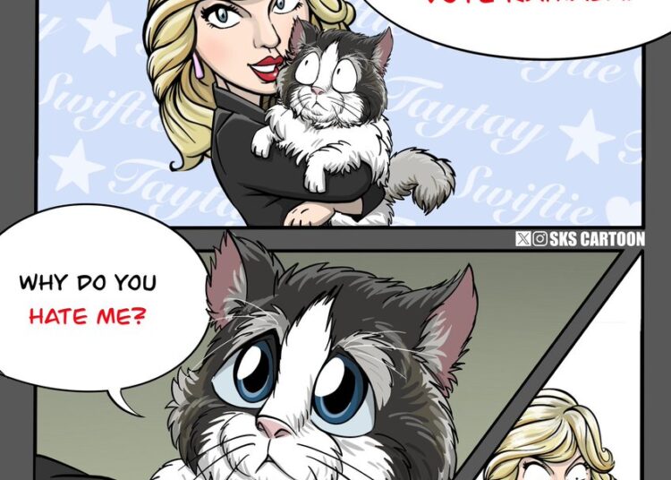 #taylorswift shouldn’t support #KamalaHarris if she really loves her cats.