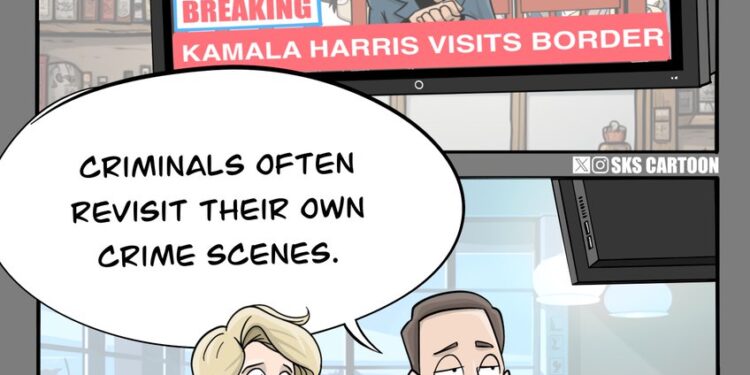 #KamalaHarris visiting the U.S. southern border is like a serial killer revisiting her own crime scene.