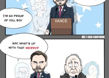 RT by @skscartoon: #JDVance has delivered one of the most impressive performance  in any #VicePresidentialDebate of all time, his Mamaw would have been proud. 
Can’t say the same about Walz and his “friends”.