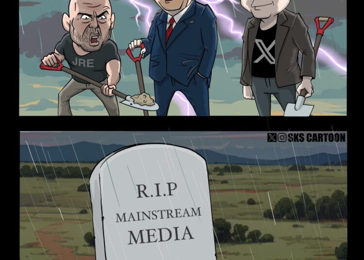 Trump/Rogan podcast had 24 million views in the first 24 hours. 
RIP legacy media.
