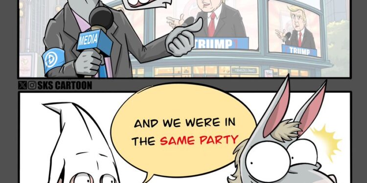 “Trump used the same venue that was used by the NAZIs!” Said the political party of the KKK
#TrumpMSGRally