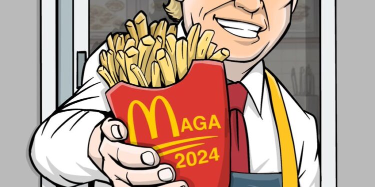 Trump redefines the “M” in McDonald’s.