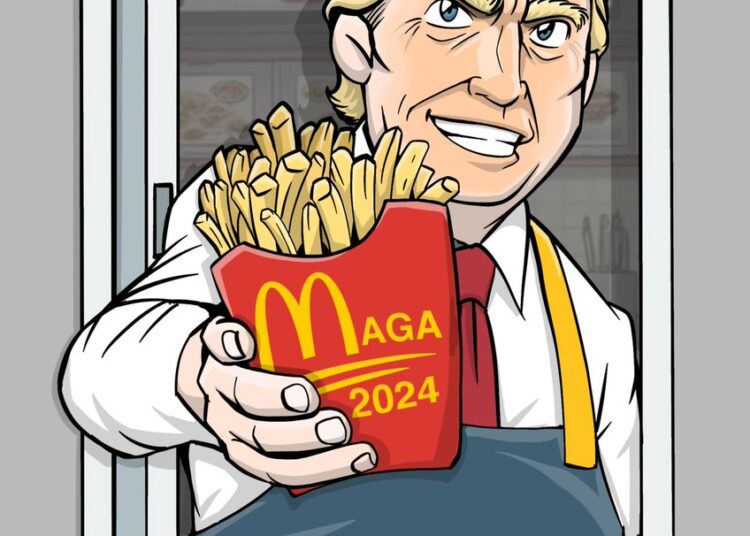 Trump redefines the “M” in McDonald’s.