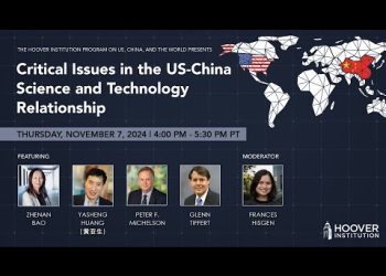 Critical Issues In The US-China Science And Technology Relationship