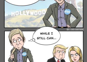 Cartoon update (hopefully this is the final update 😂): #ellendegeneres fled to the UK, changes her appearance in the wake of the incoming Trump admin 2.0 and a new A.G