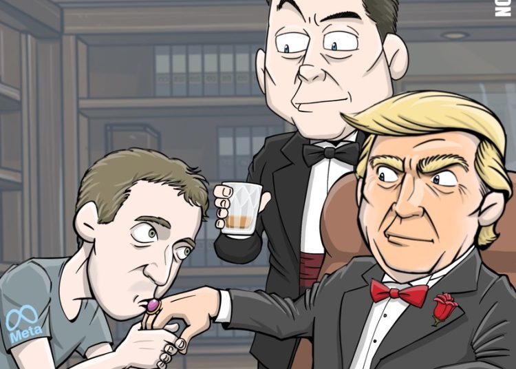 RT by @skscartoon: #MarkZuckerberg has kissed the ring, can he be trusted?