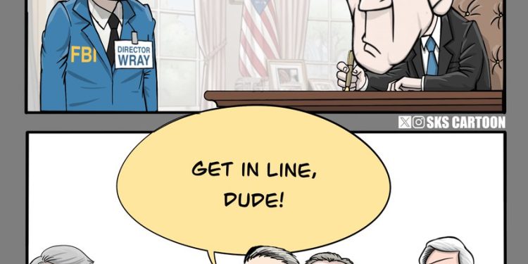 RT by @skscartoon: FBI Director Christopher Wray resigned, will he get a pardon from Biden too?