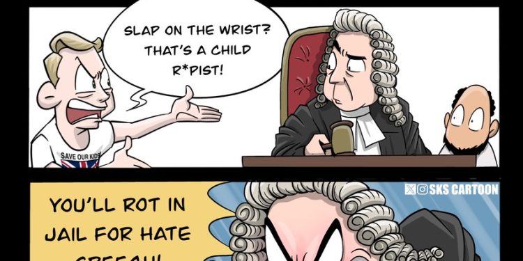 RT by @skscartoon: British justice system in a nutshell