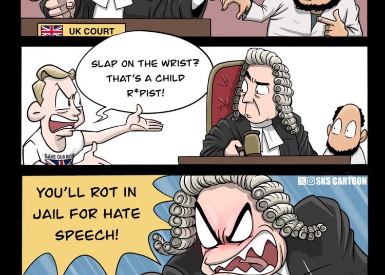 RT by @skscartoon: British justice system in a nutshell