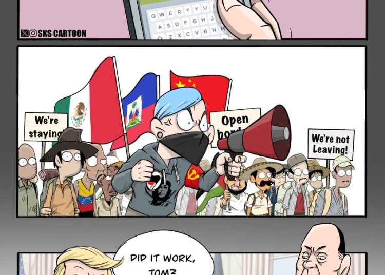 RT by @skscartoon: How much money are you willing to bet that #TomHoman the #borderczar is closely monitoring the anti-deportation protests?😆