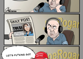 I did this this cartoon last year, well, she’s not VP, but I think what she gets is far better!
Also, we all know that Joey loves Tulsi