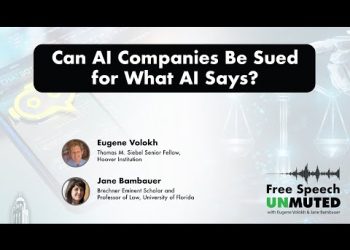 Can AI Companies Be Sued For What AI Says? | Free Speech Unmuted