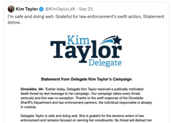 Abigail Spanberger Said On Sept. 25 That Man In Another Virginia Republican Delegate Death Threat Case Belonged ‘In Custody’