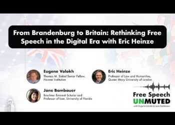 From Brandenburg to Britain: Rethinking Free Speech in the Digital Era with Eric Heinze