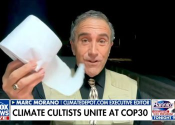 WATCH: Morano on Ingraham holding up toilet paper at “CRAP30” in Brazil