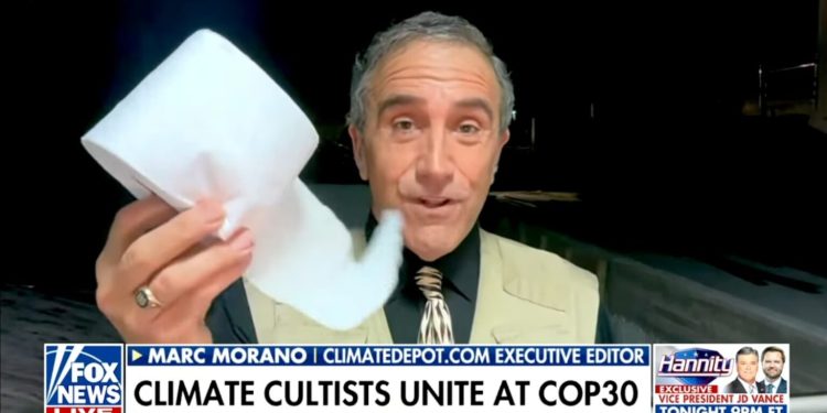 WATCH: Morano on Ingraham holding up toilet paper at “CRAP30” in Brazil