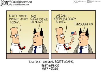 Branco Cartoon – Scott Adams Tribute
