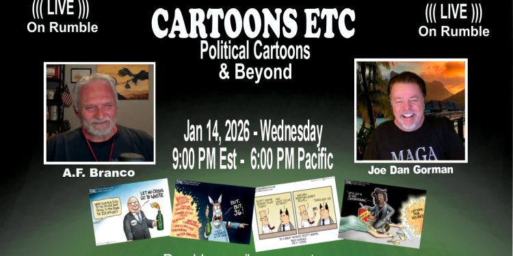 Cartoons Etc. 01/14/26 – 9 PM ET on Rumble